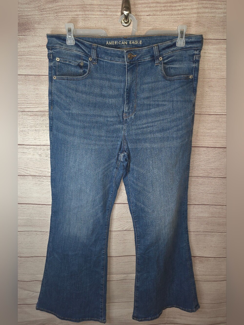 American Eagle Super Hi-Rise Flare Size 18 Regular
